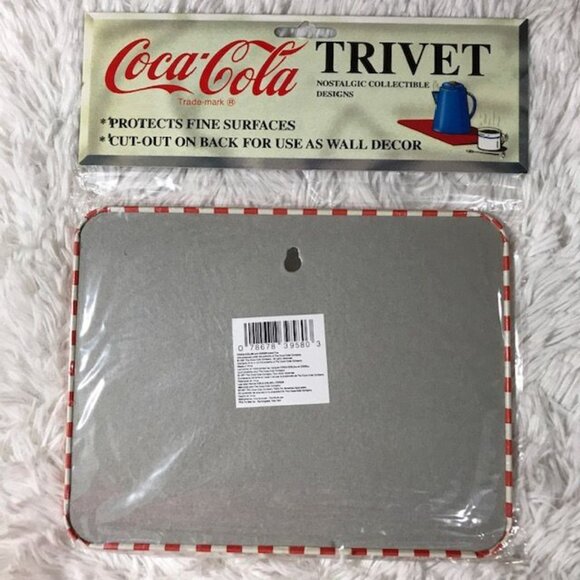 Vintage Coca-Cola Kitchen and Kitty Tin Trivet Wall Plaque - Picture 7 of 8